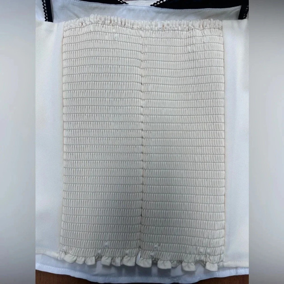 Reformation Melanie Top in Ivory Smocked Back Spaghetti Strap Coquette Sexy - Picture 7 of 11